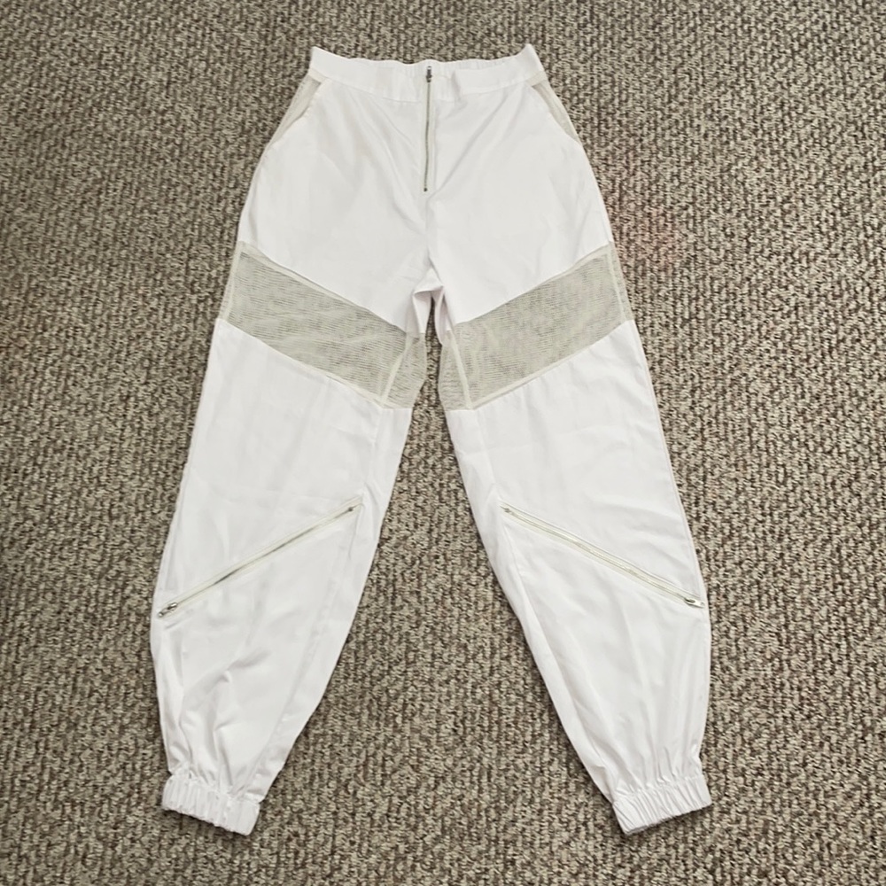 High waisted mesh joggers